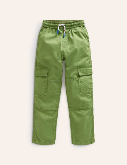 Pull-on Cargo Pants-Leaf Green