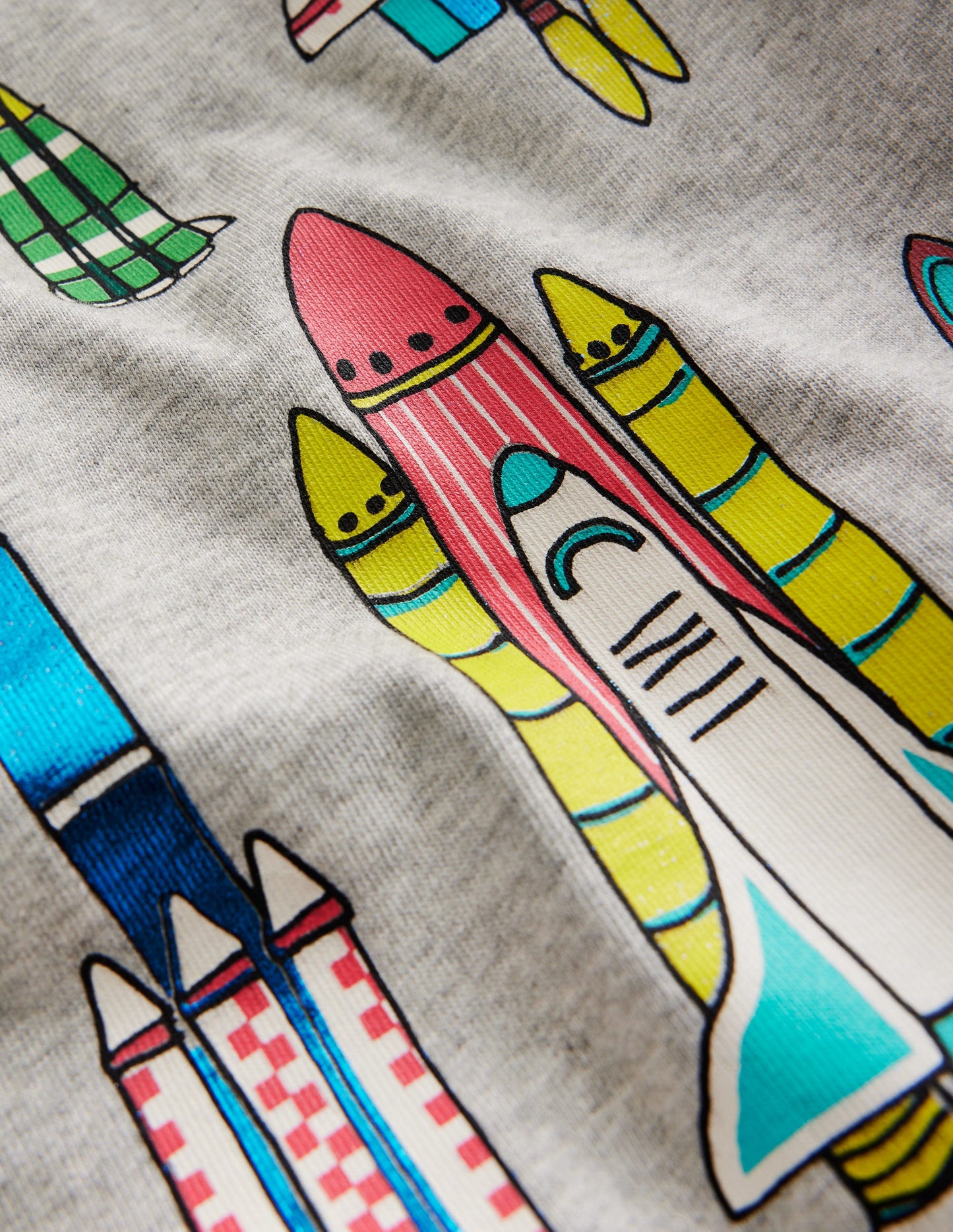 Printed Logo T-Shirt-Grey Marl Rockets