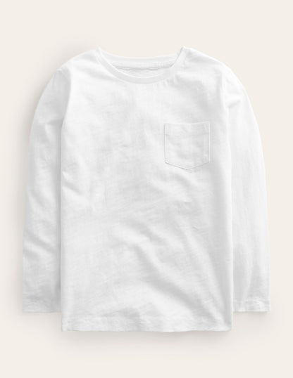 Everyday Long Sleeve T-Shirt-White-1