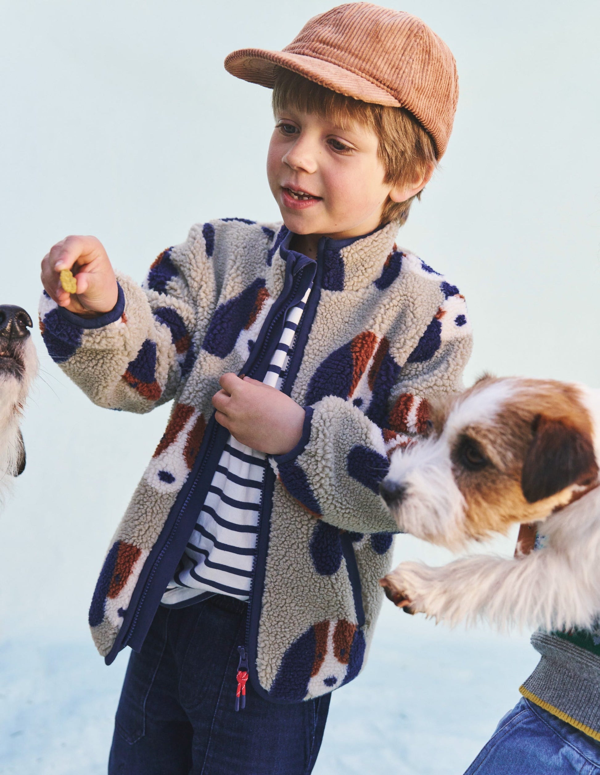 Cosy Borg Jacket-Oatmeal Pups-10