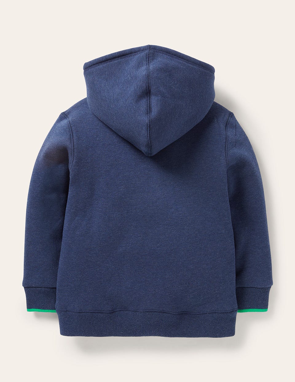 Cosy Fleece-Lined Hoodie-College Navy Marl - Image 2