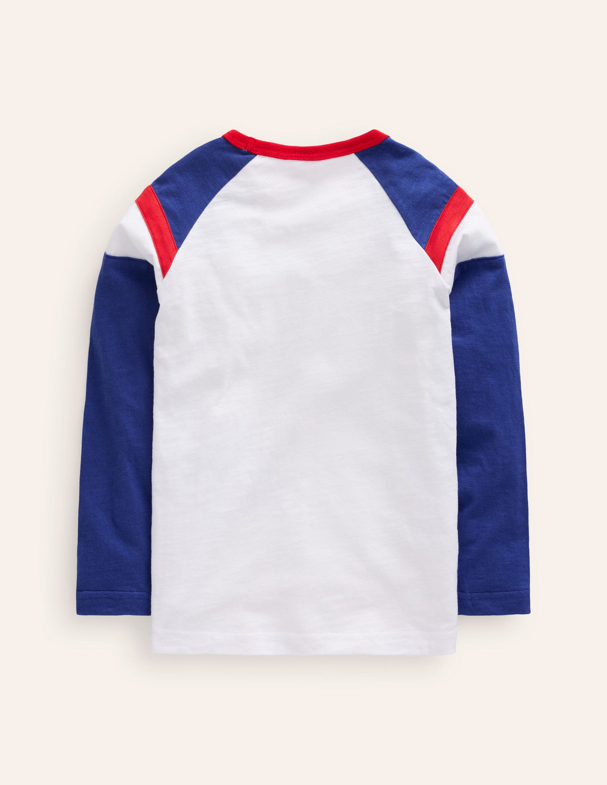 Raglan T-Shirt-Ivory/ Dazzling Blue - Image 2