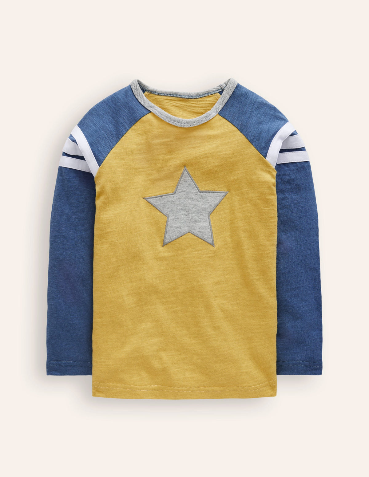 Raglan T-Shirt-Tropical Yellow/ Bluejay - Image 1