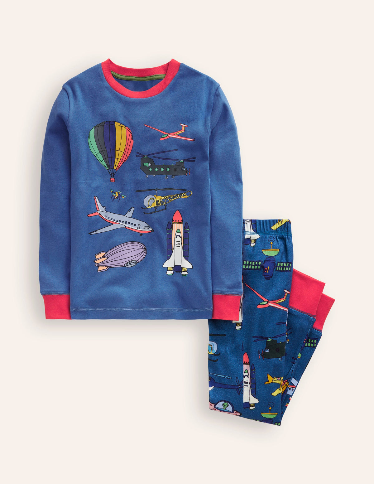 Snug Long John Pajamas-Bluejay Transport - Image 1