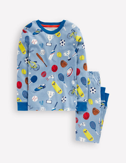 Snug Glow-In-The-Dark Pajamas-Blue Sport