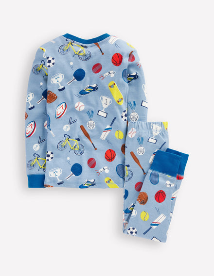 Snug Glow-In-The-Dark Pajamas-Blue Sport