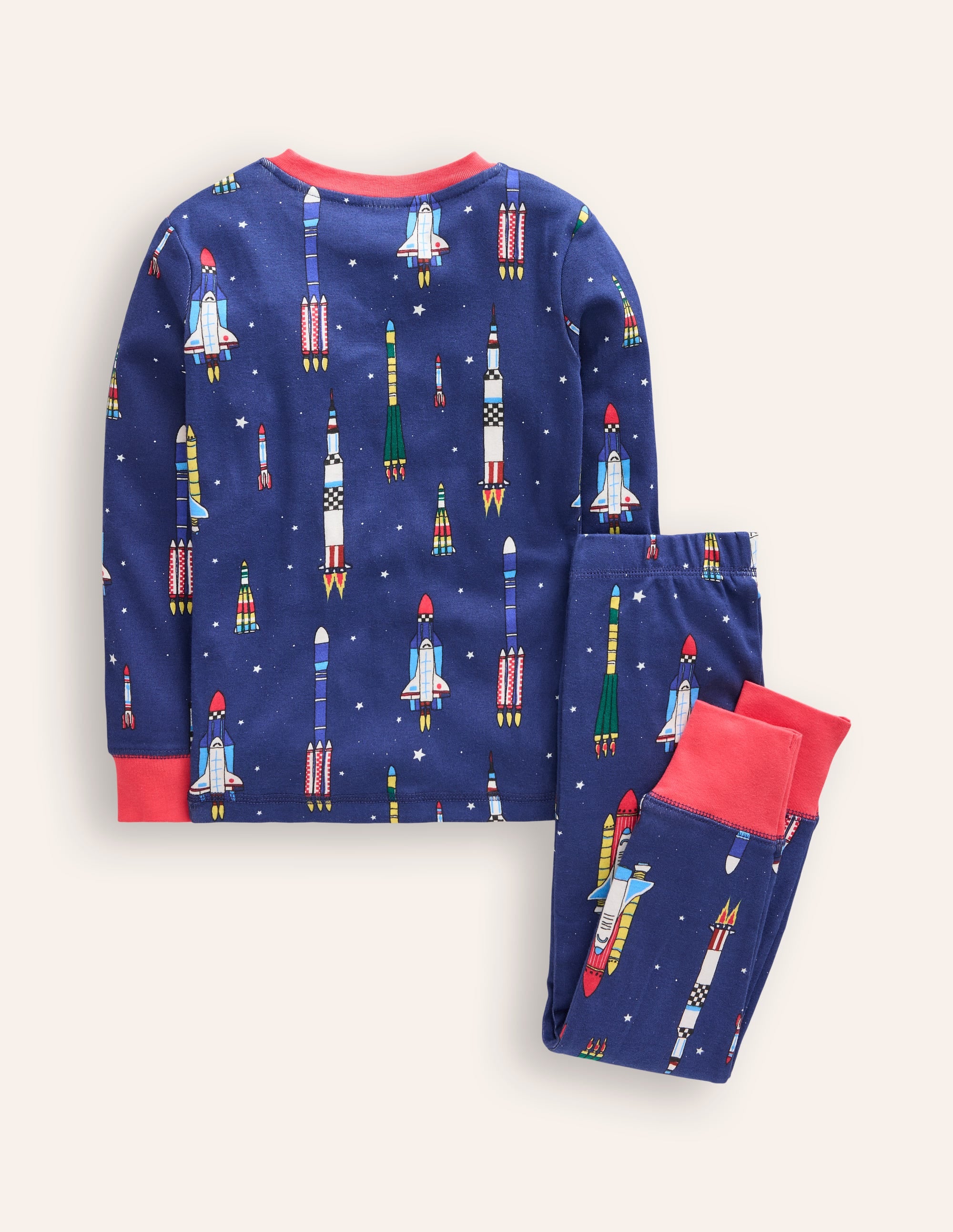 Snug Glow-in-the-dark Pajamas-Starboard Blue Rockets - Image 2