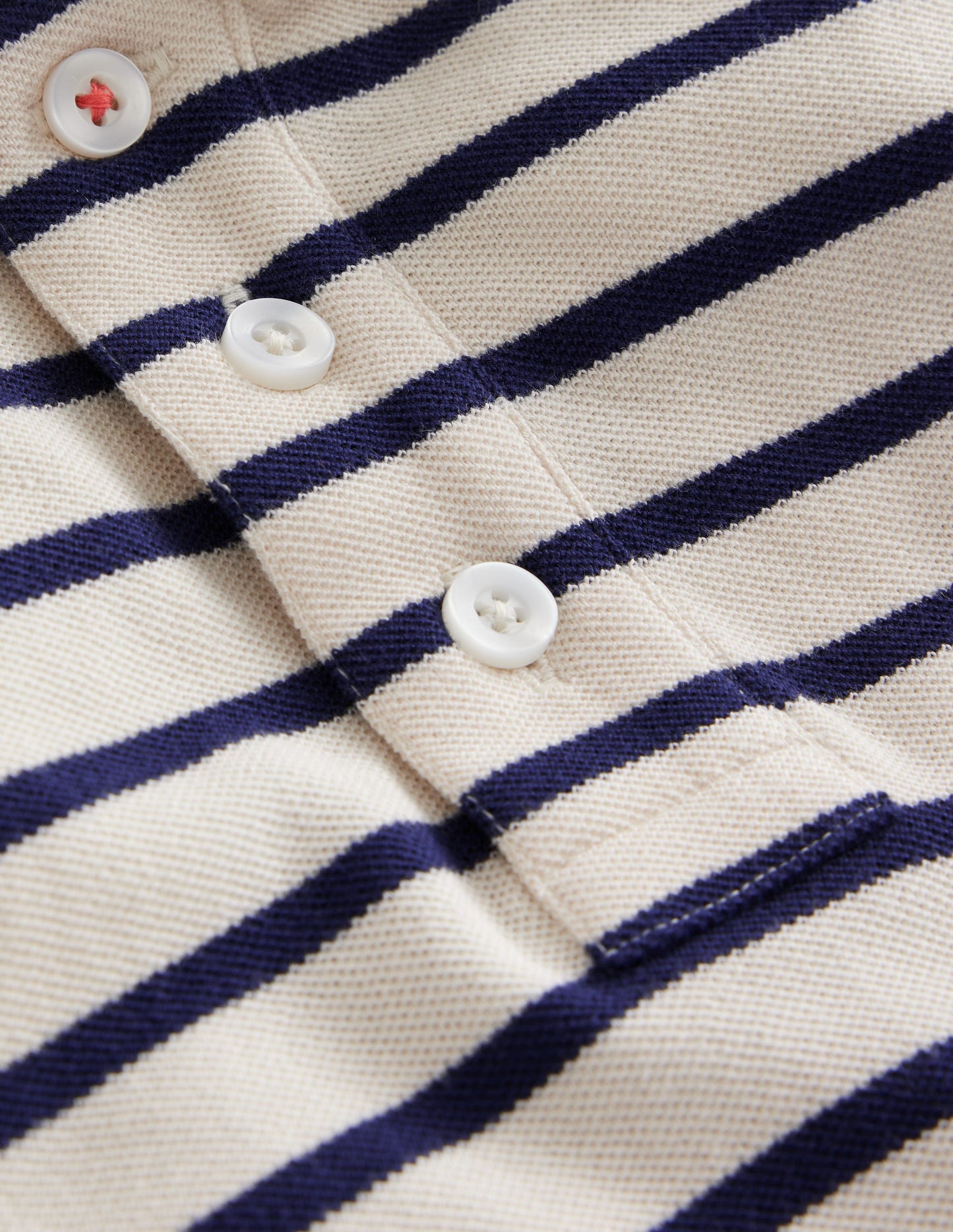 Piqué Polo Shirt-Ivory/College Navy