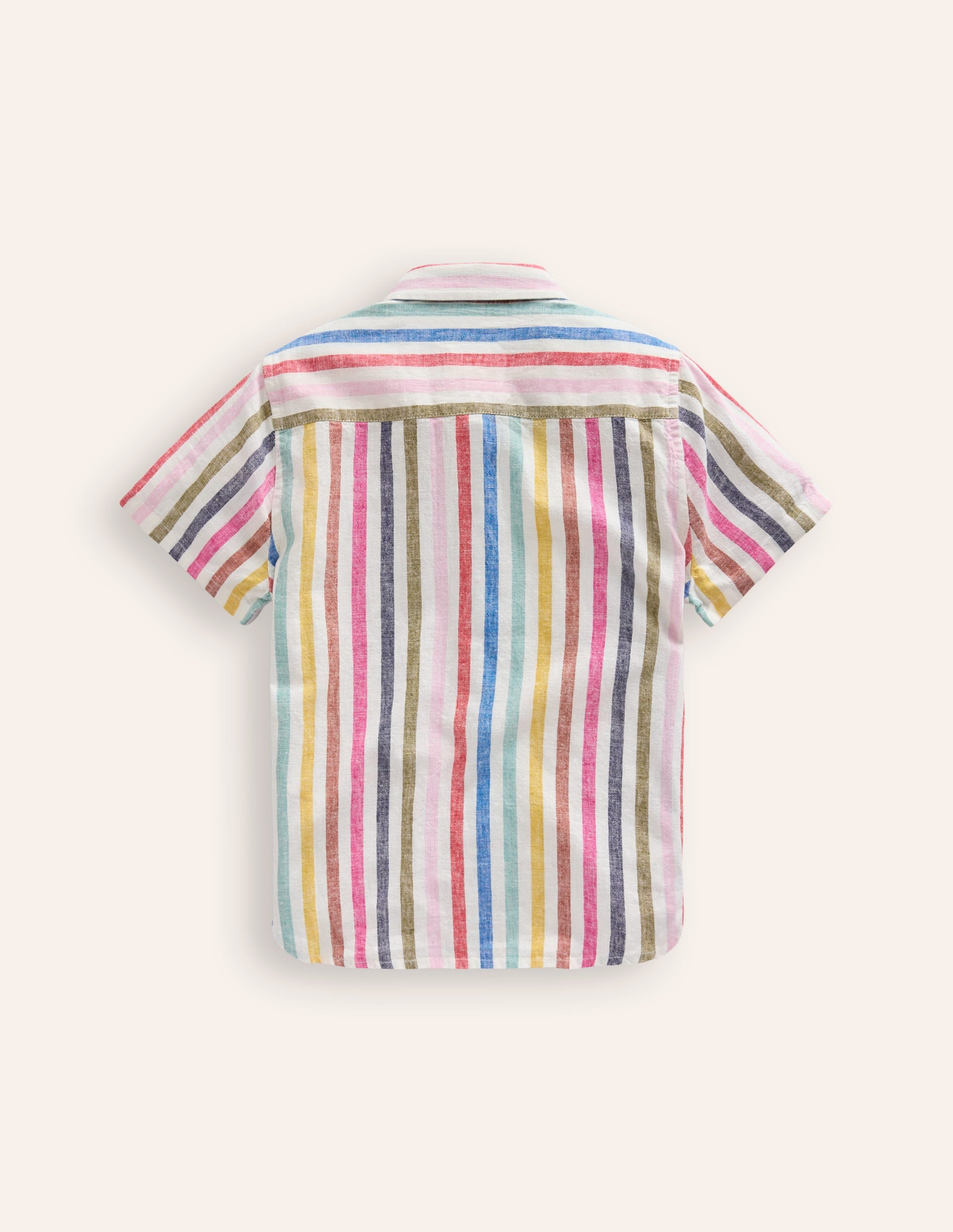Cotton Linen Shirt-Multistripe - Image 4