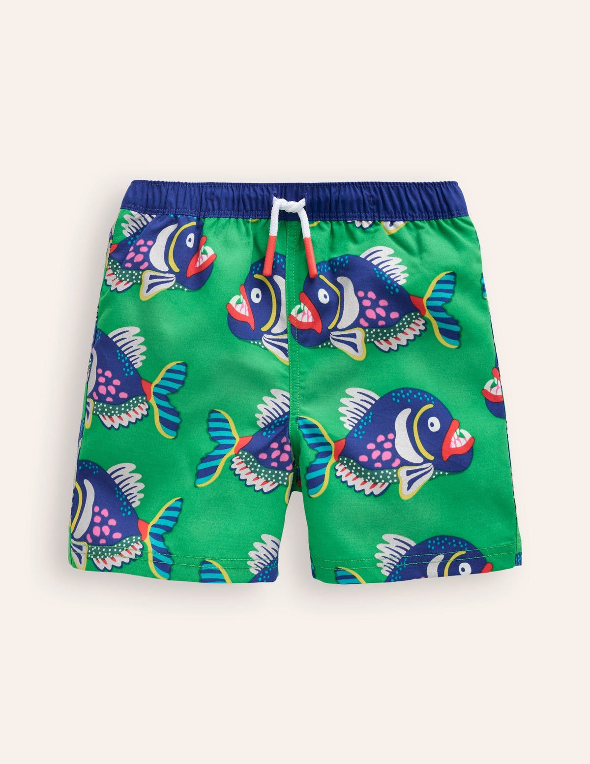 Swim Shorts-Sapling Green Piranhas - Image 1