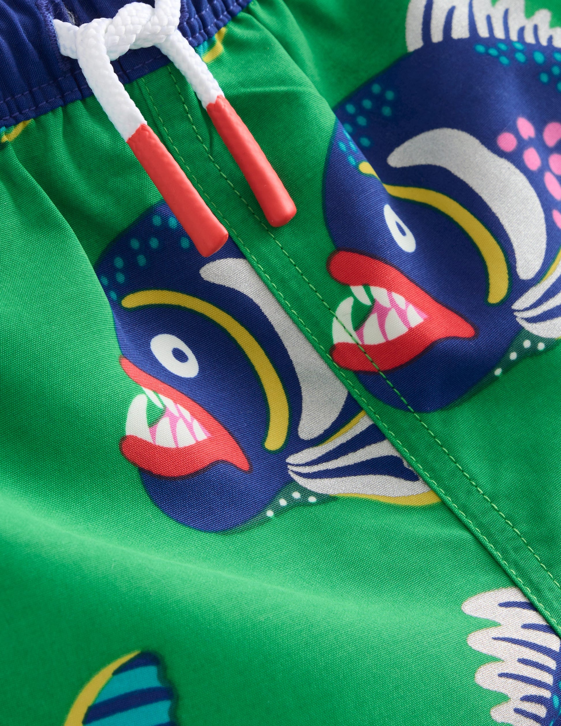 Swim Shorts-Sapling Green Piranhas-3