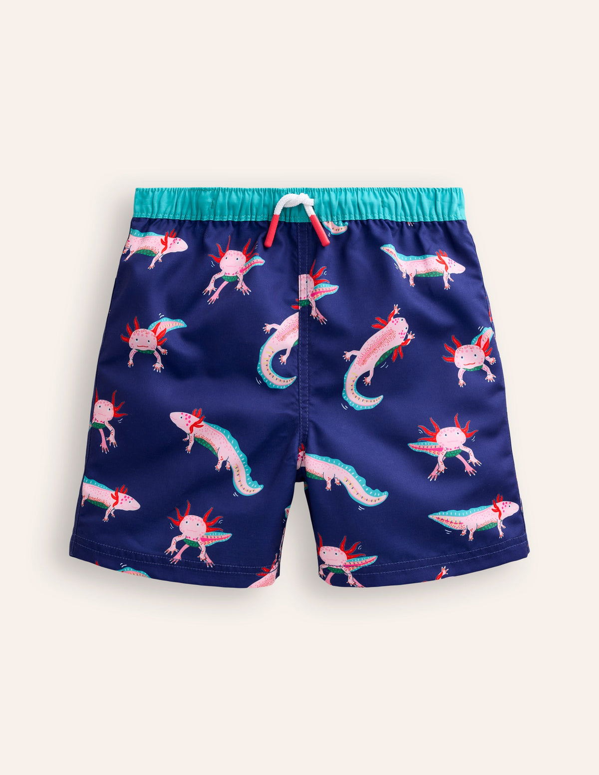 Swim Shorts-Sapphire Blue Axolotl - Image 1