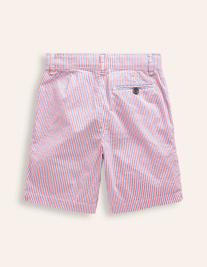 Seersucker Shorts-Jam Red/  Blue Stripe-2