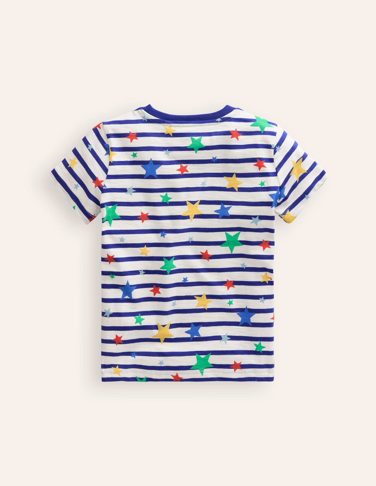 All-over Printed T-Shirt-Breton Multi Star-2