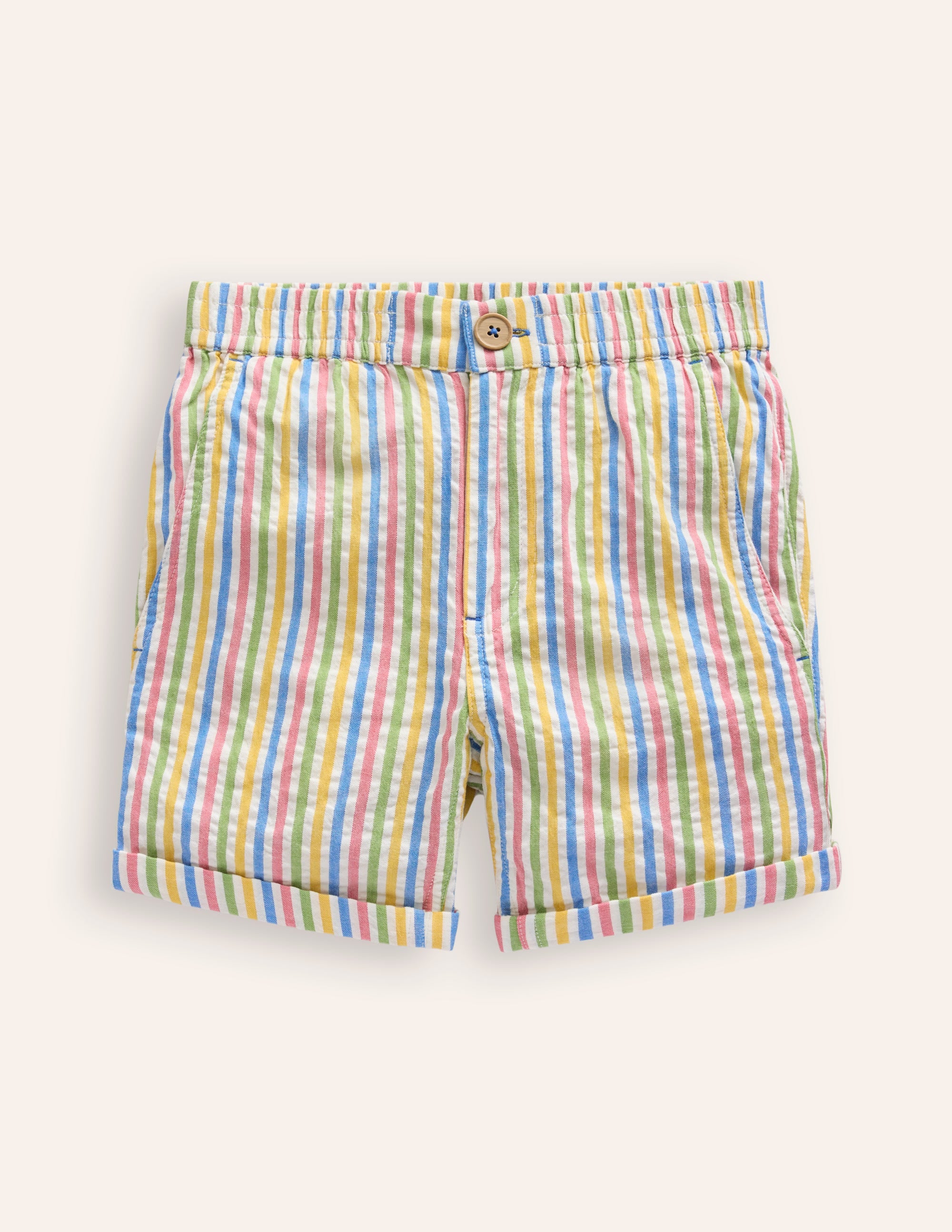 Smart Roll Up Shorts-Multistripe - Image 1