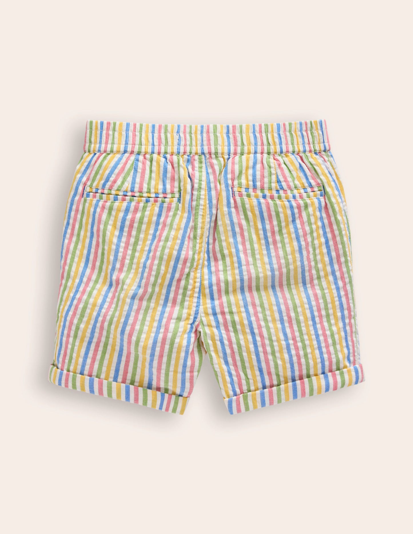 Smart Roll Up Shorts-Multistripe