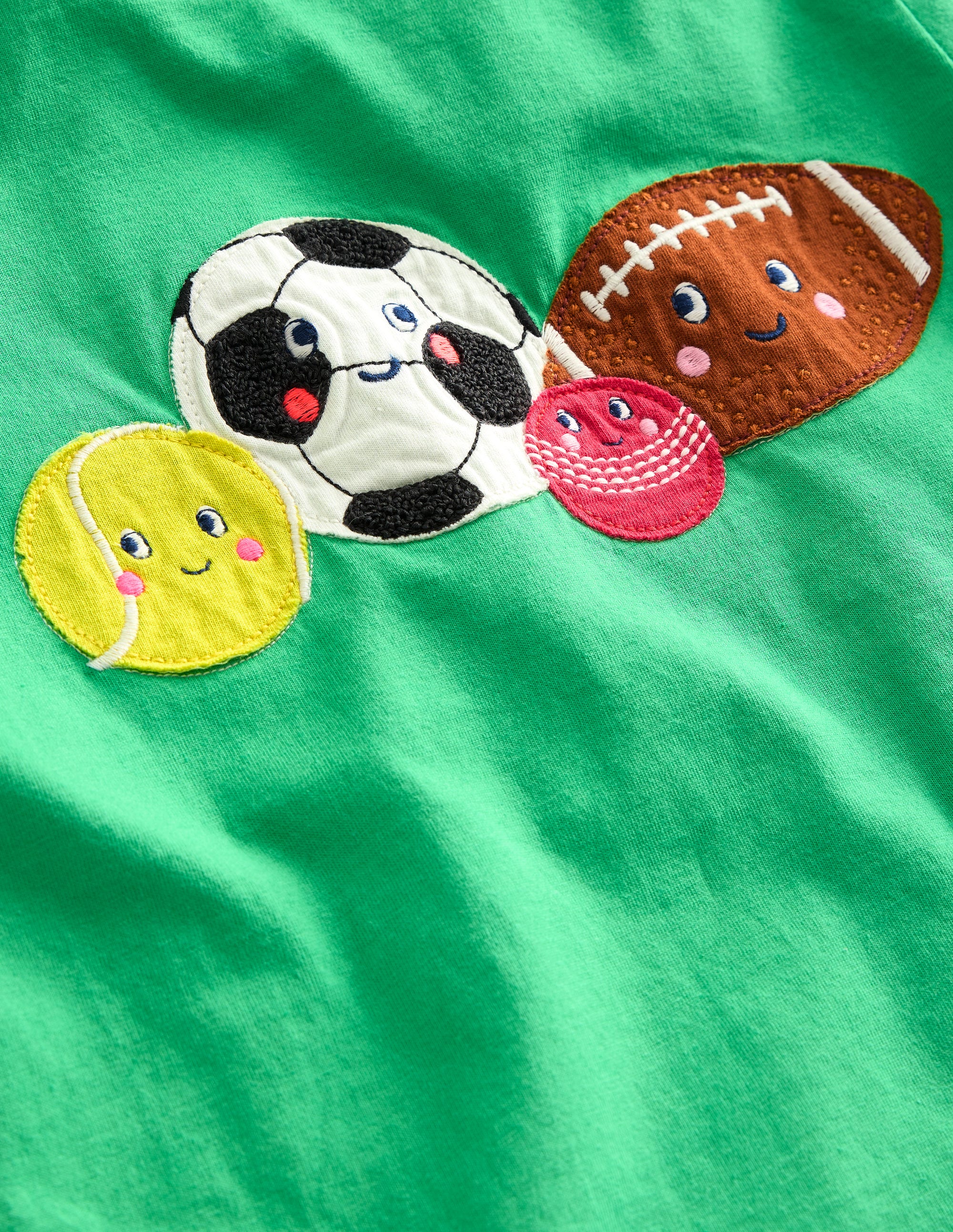 Novelty Sports Balls T-shirt-Pea Green Sports - Image 3
