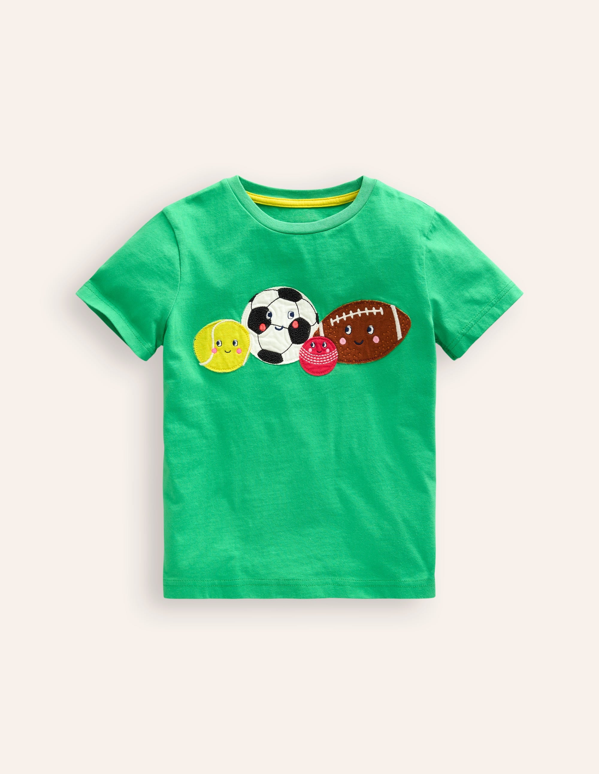 Novelty Sports Balls T-shirt-Pea Green Sports - Image 1