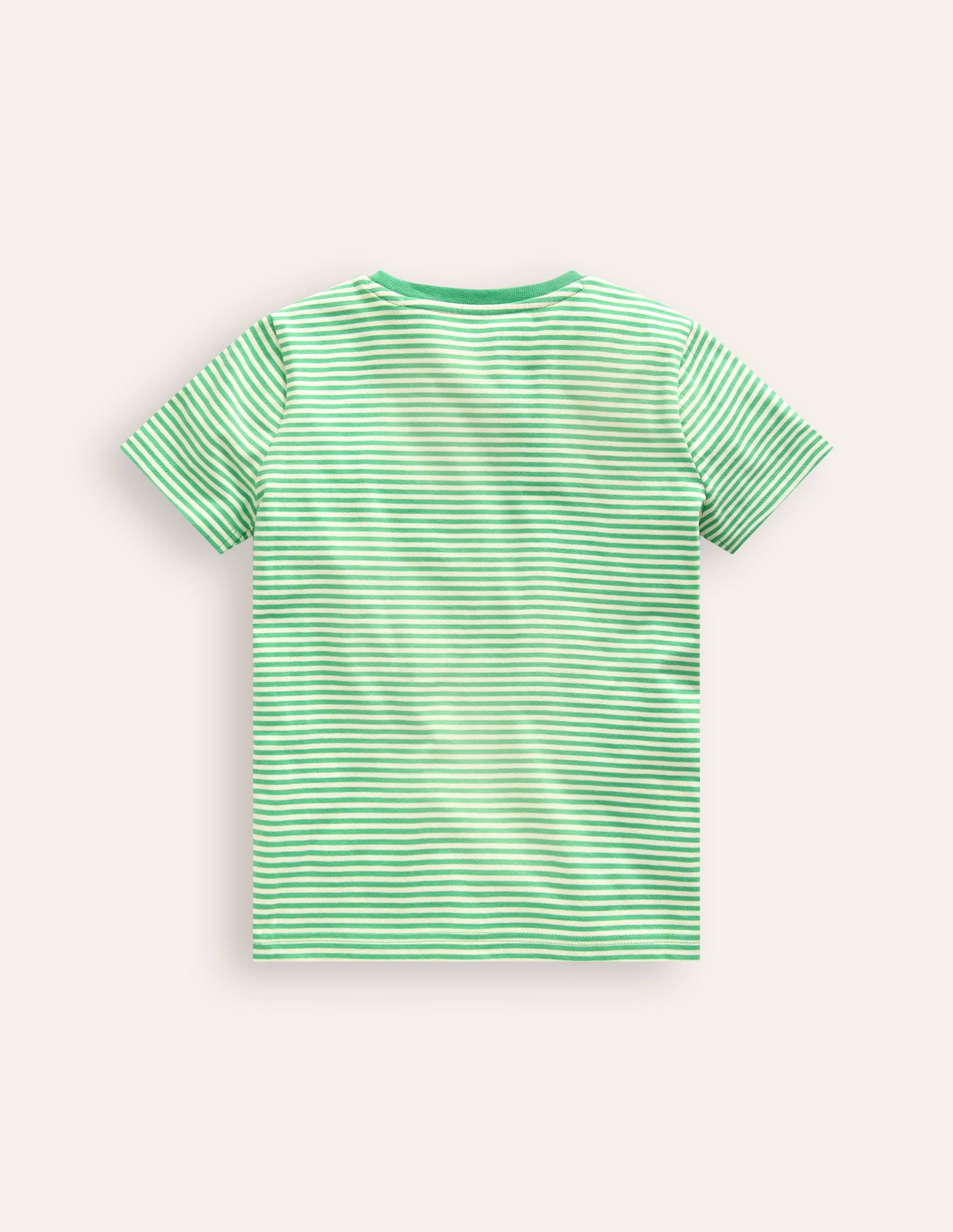 Superstitch Dogs T-shirt-Pistachio Green/ Ivory Stripe - Image 2