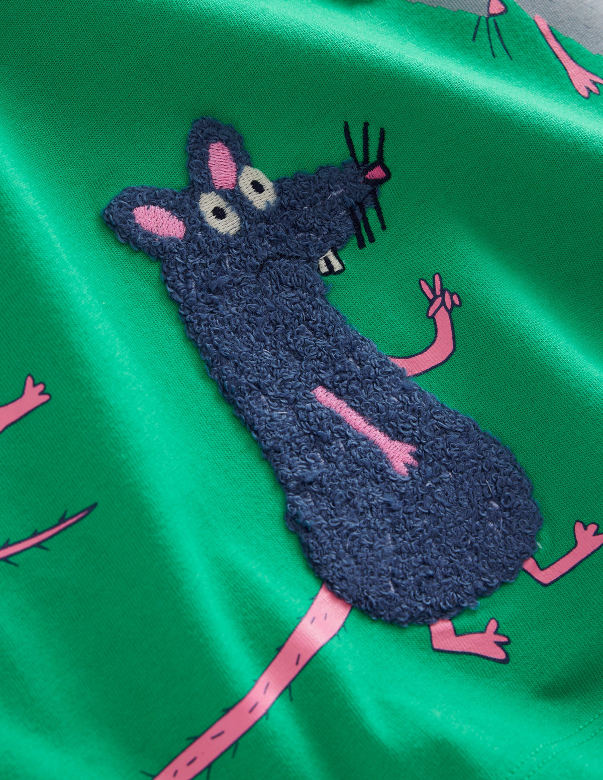 Short Sleeve Boucle T-Shirt-Topaz Green Rats-3