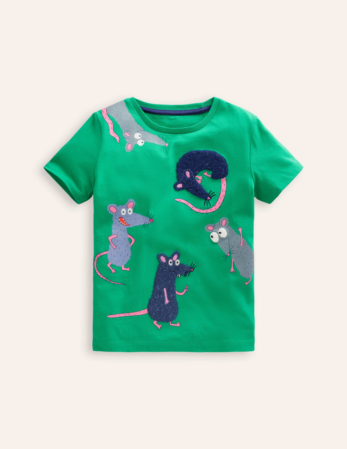 Short Sleeve Boucle T-Shirt-Topaz Green Rats - Image 1