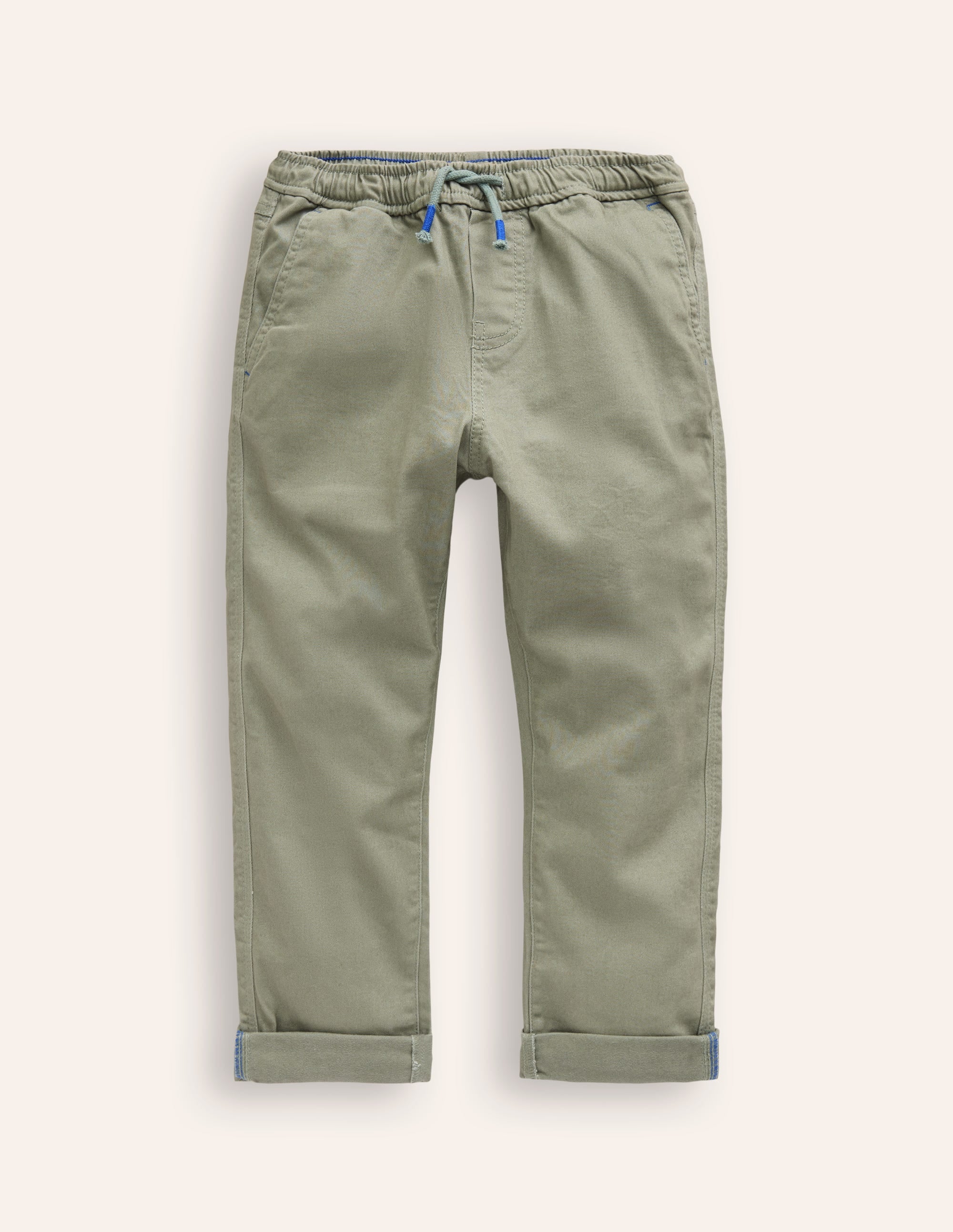 Relaxed Slim Pull-on Pants-Pottery Green - Image 1