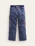 Zip-off Techno Pants-Robot Blue