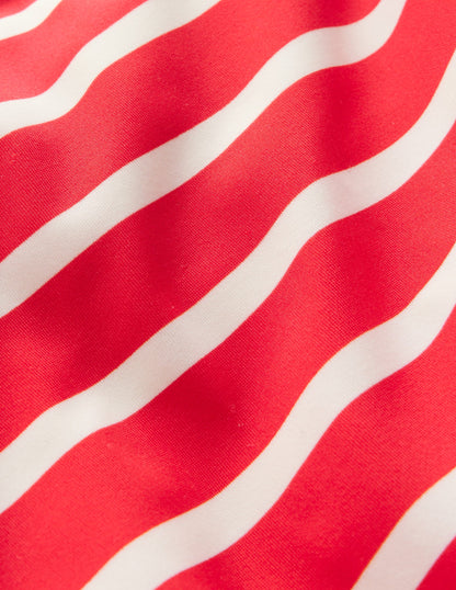 Swim Trunks B1815-Fire Red and Ivory-3