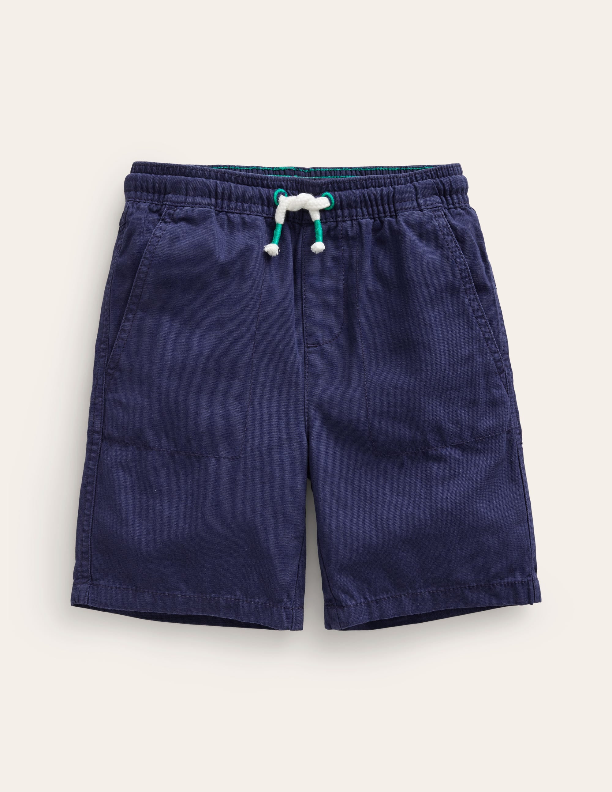 Pull-on Drawstring Shorts-College Navy - Image 1