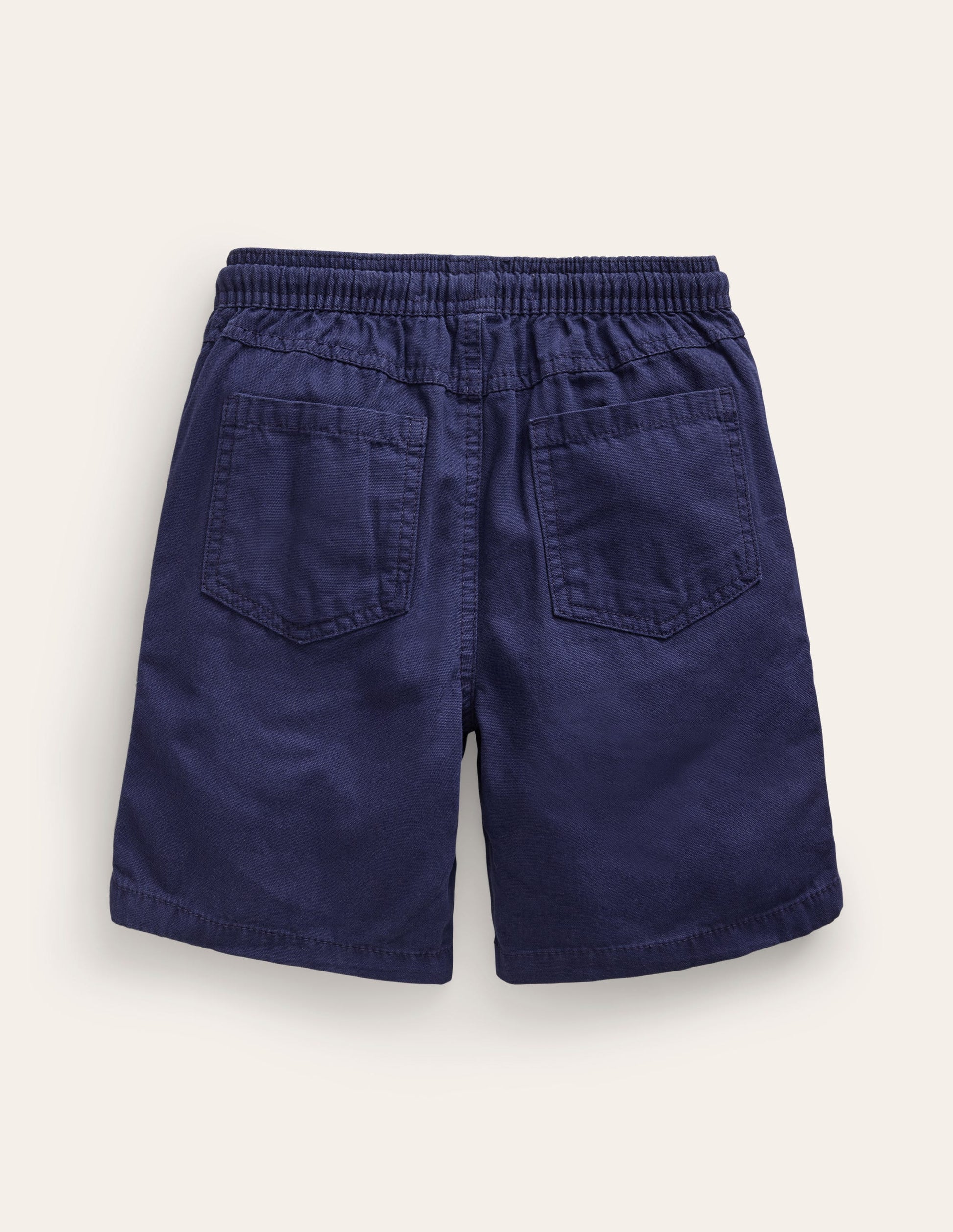 Pull-on Drawstring Shorts-College Navy-2