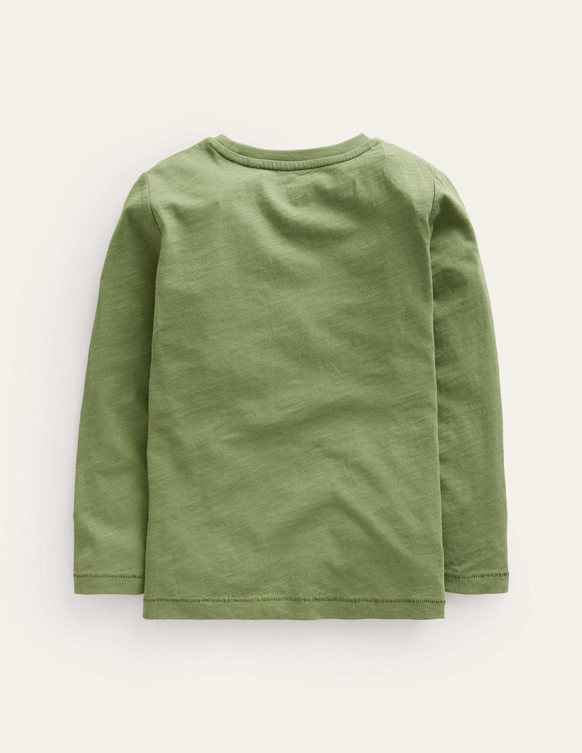 Long-sleeved Washed T-shirt-Safari Green - Image 2