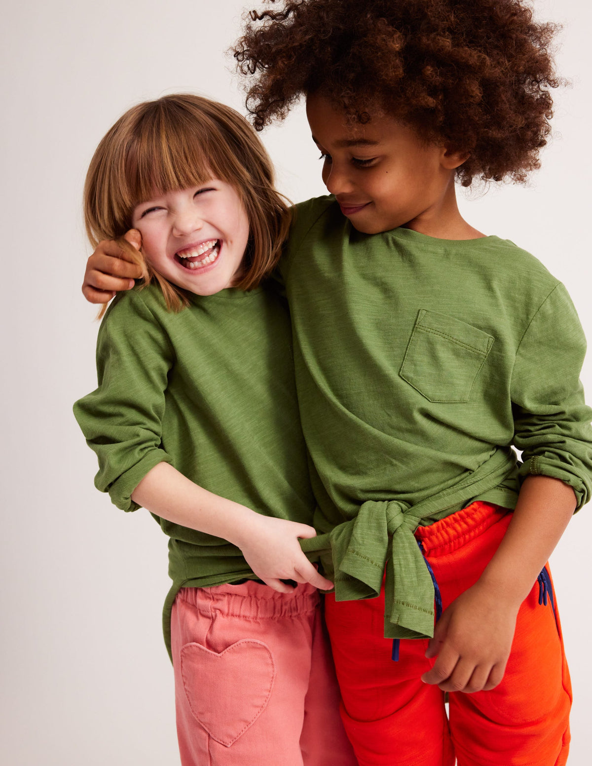Long-sleeved Washed T-shirt-Safari Green - Image 4
