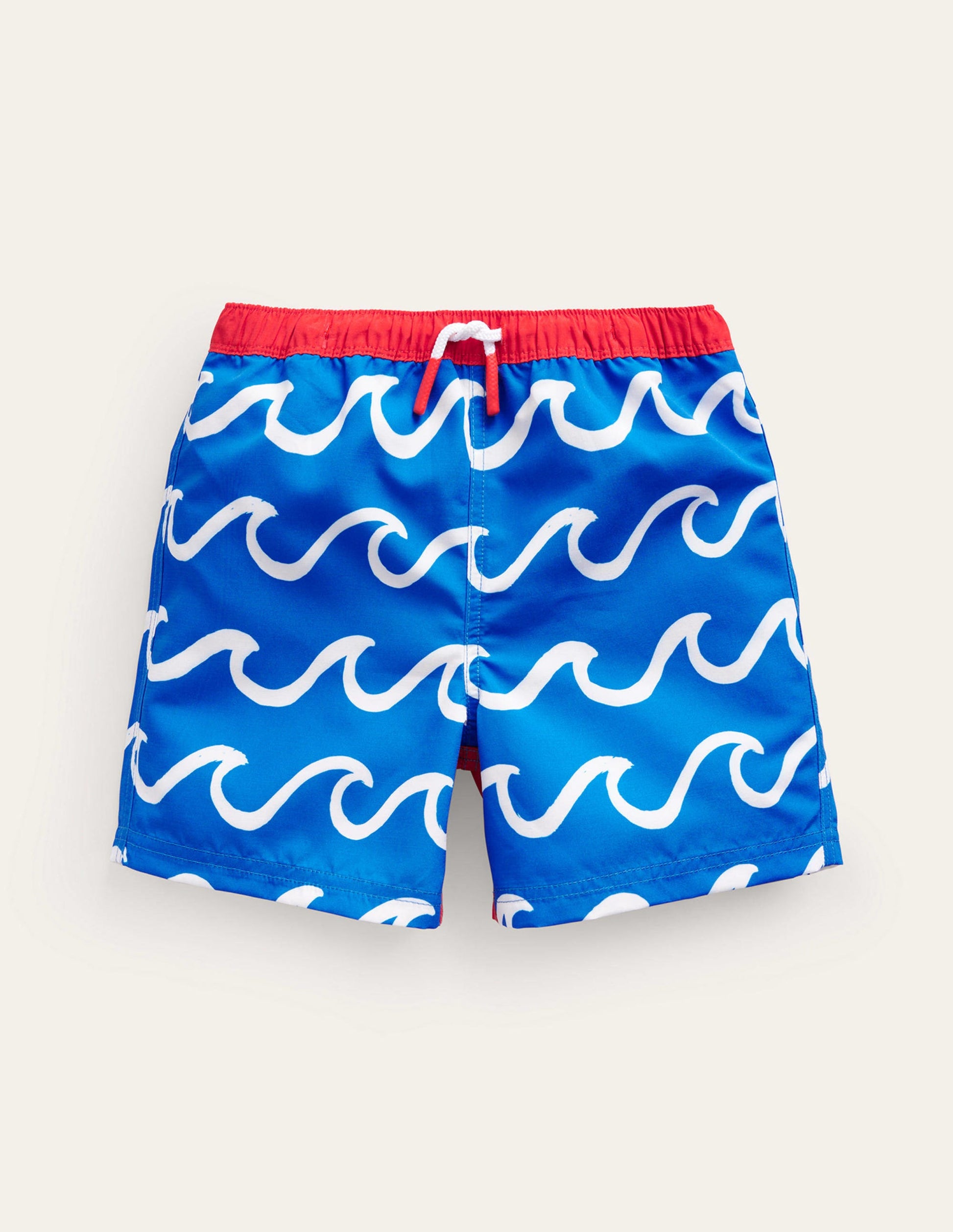 Swim Shorts-Greek Blue Shark Wave-1
