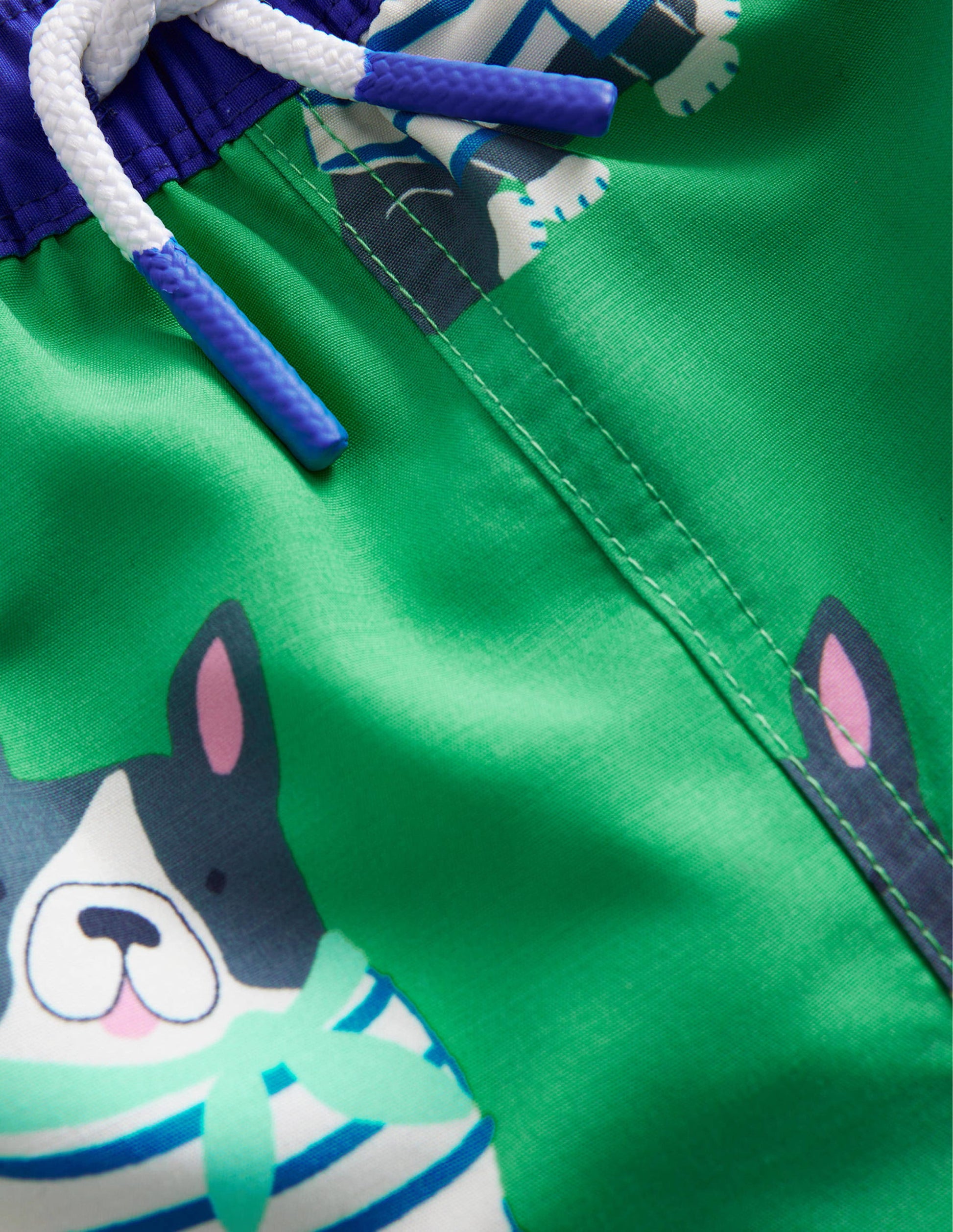 Swim Shorts-Pea Green Dogs-3