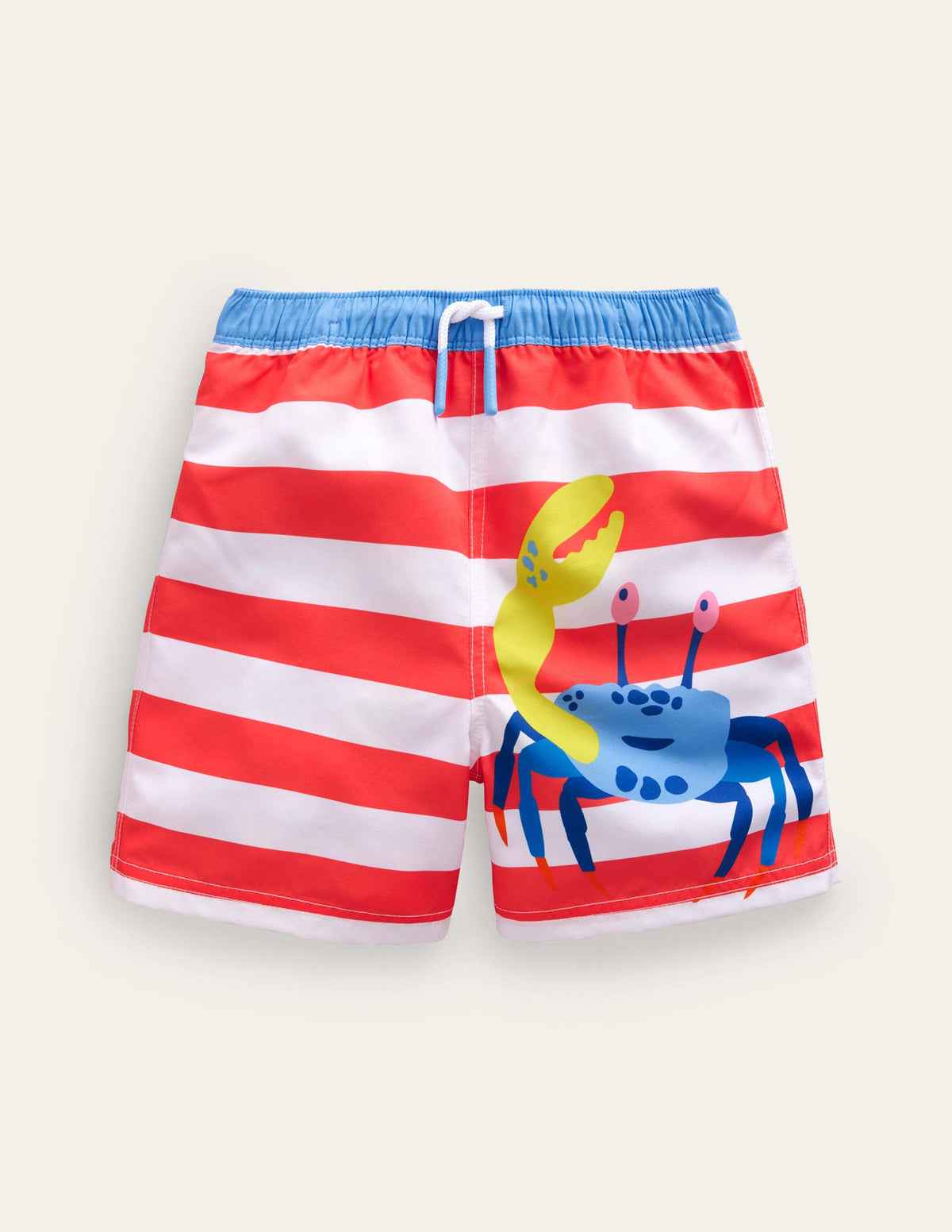 Swim Shorts-Red and White Crab - Image 1