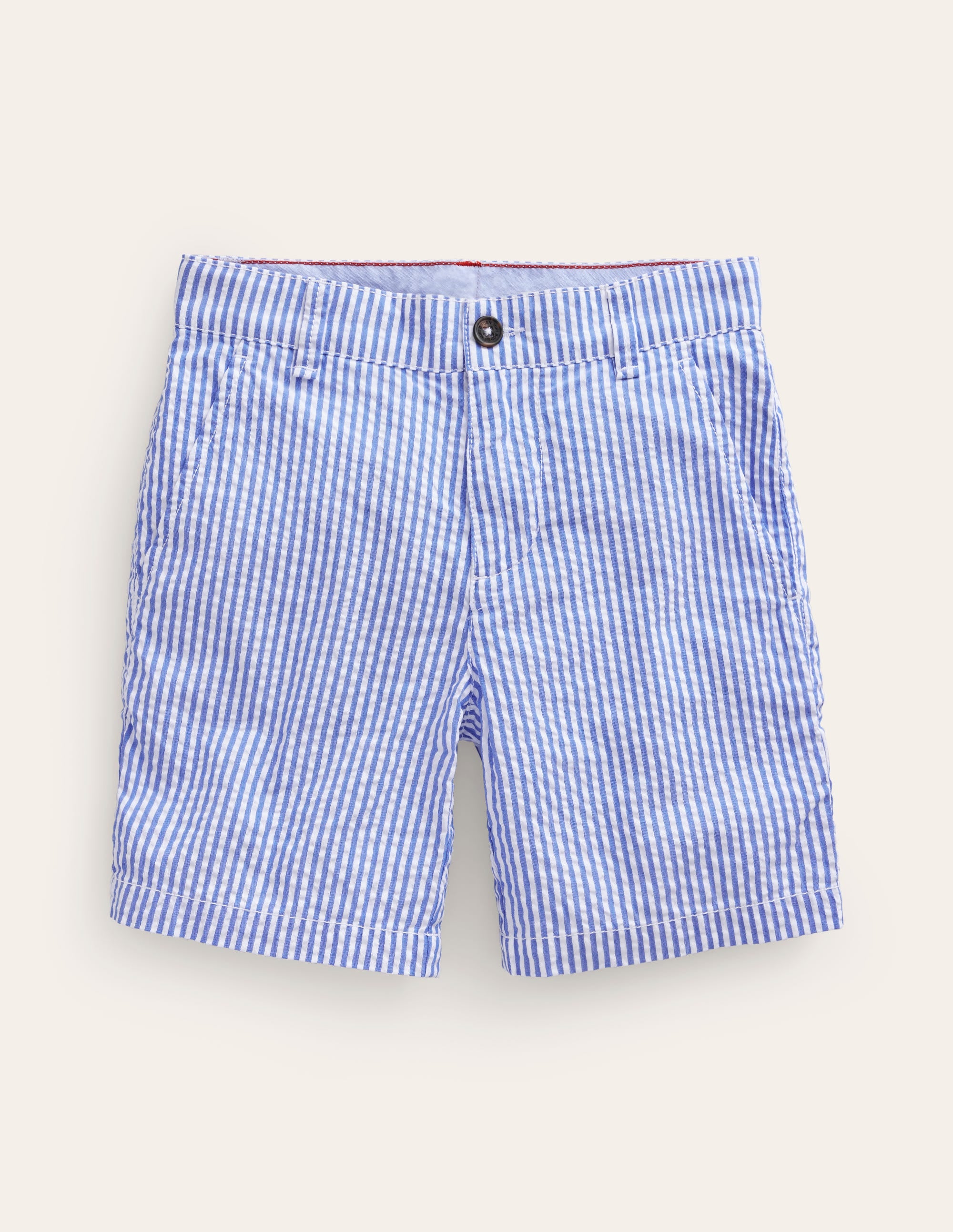Seersucker Shorts-Vintage Blue / Ivory Stripe - Image 1