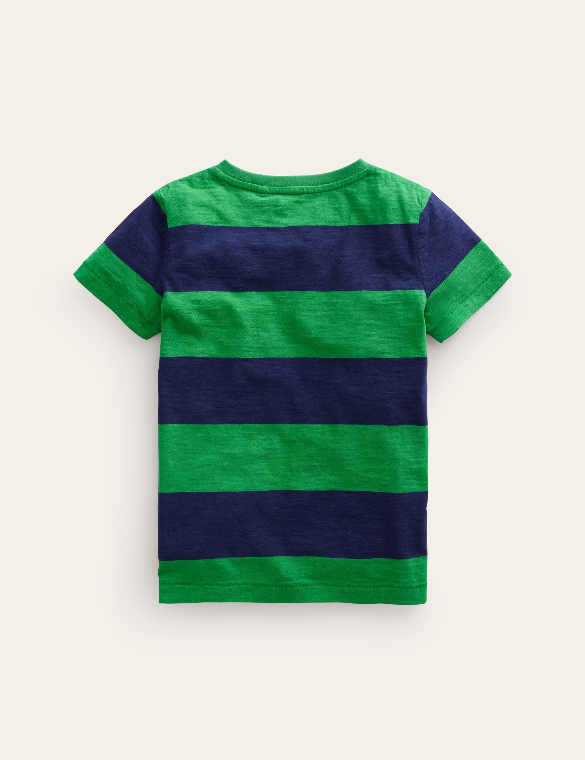Washed Slub T-shirt-Runner Bean/College Navy - Image 2