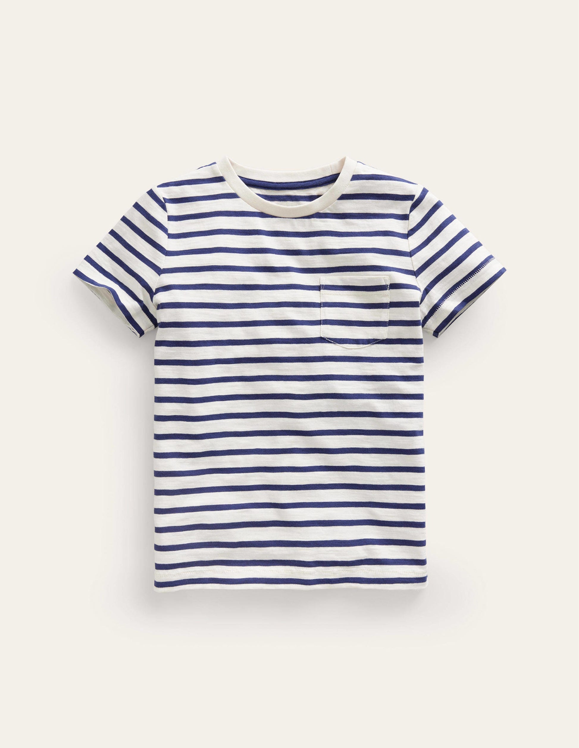 Washed Slub T-shirt-Starboard/Ivory-1