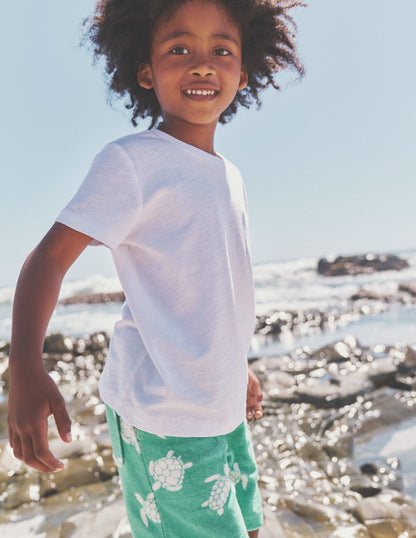 Washed Slub T-shirt-White-4