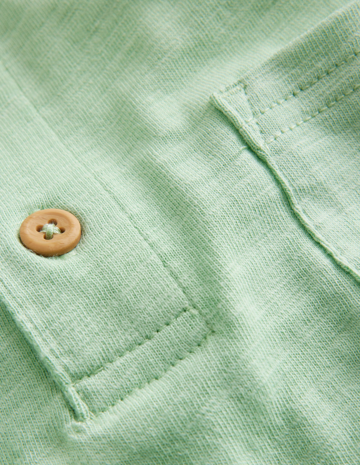 Slubbed Long-Sleeve Polo Shirt-Pistachio Green - Image 3