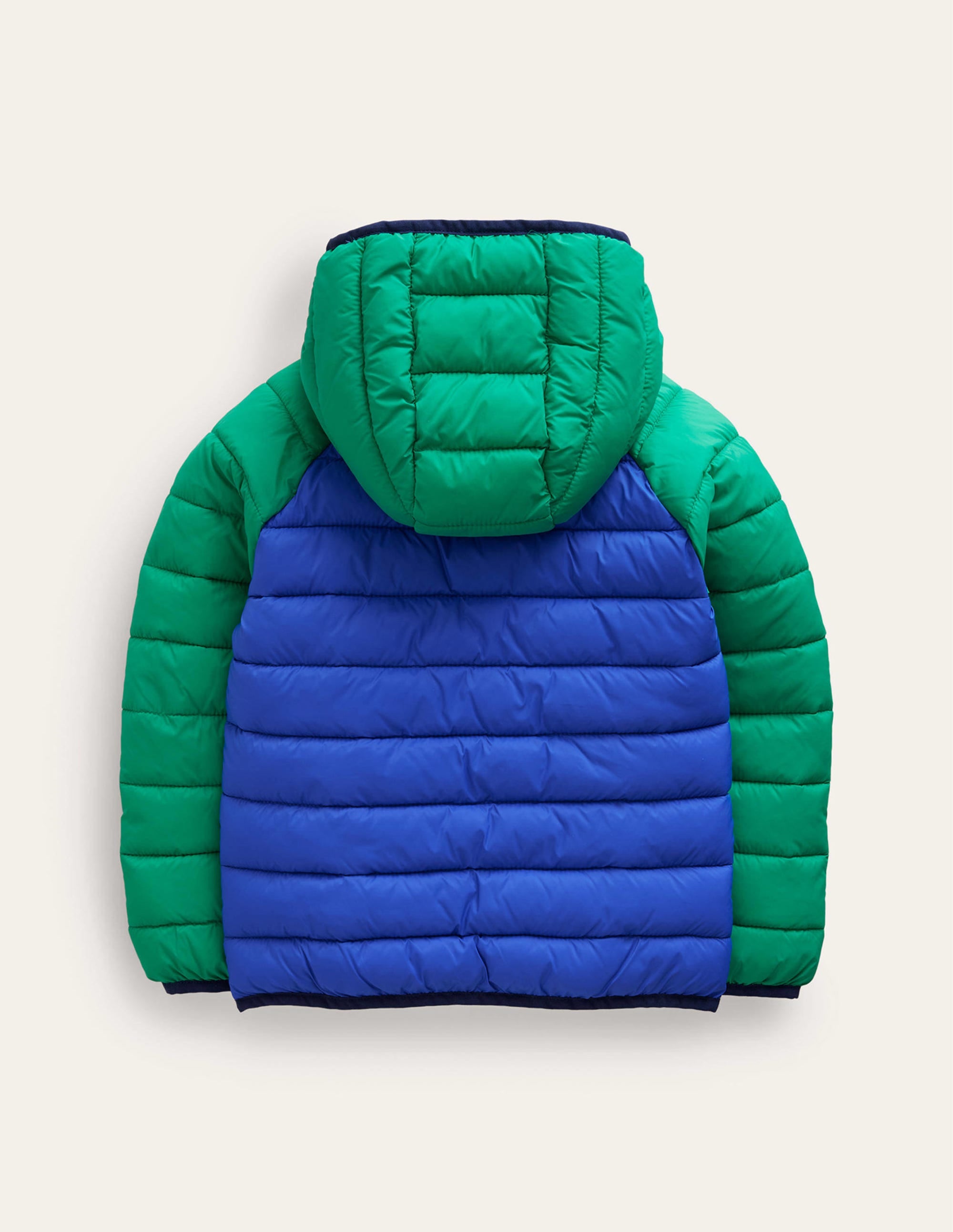 Pack-Away Padded Jacket-Blue Heron/ Jade Green - Image 2