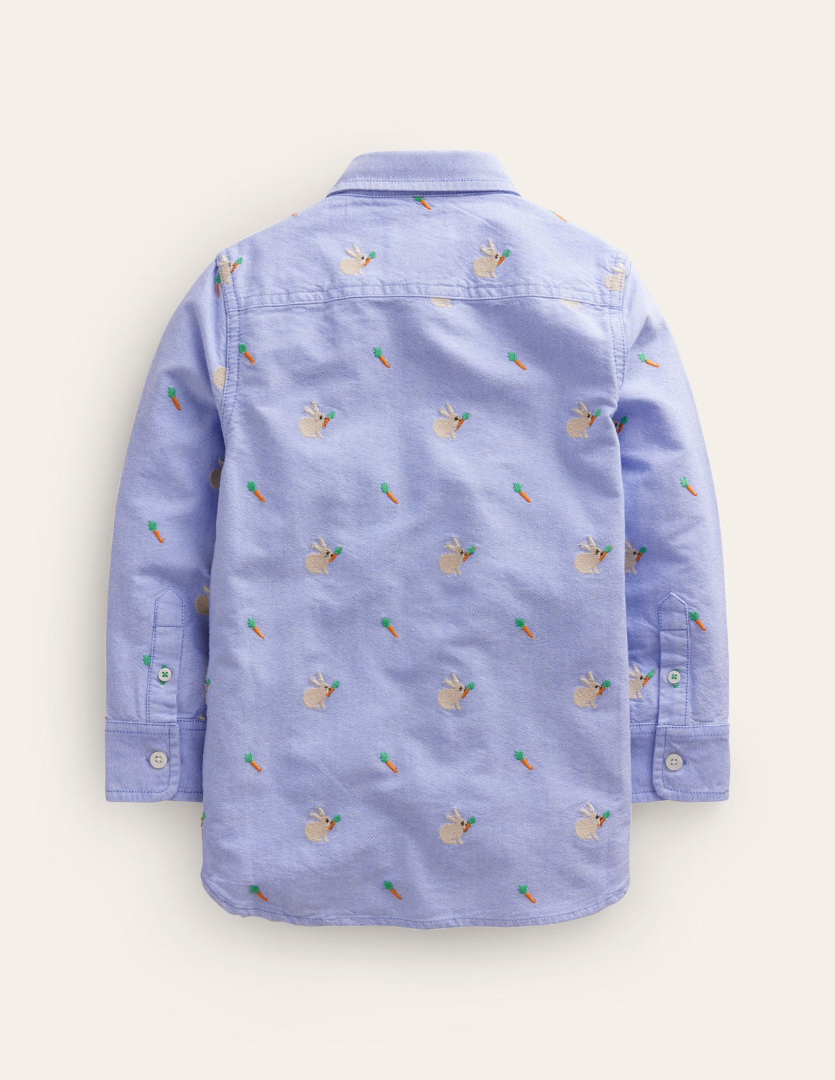Embroidered Oxford Shirt-Blue Bunny Embroidery - Image 2