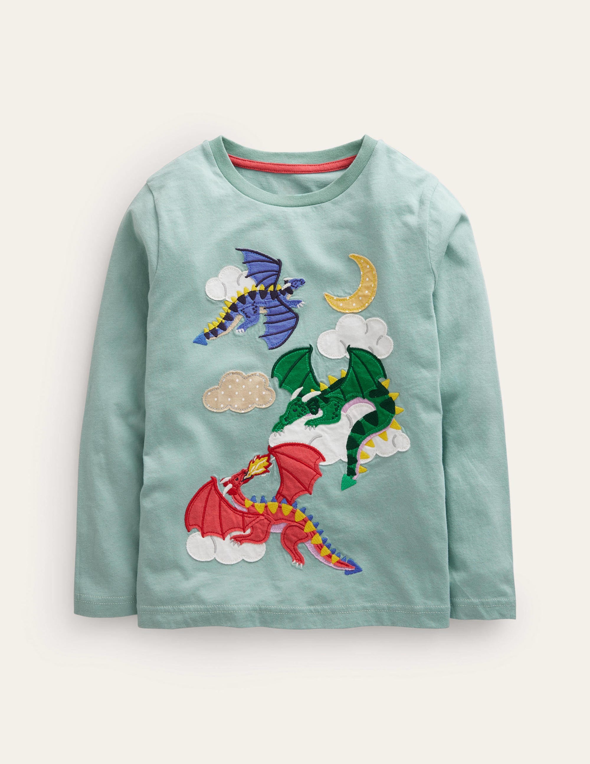 Dragon Appliqué T-shirt-Georgia Blue Dragons - Image 1
