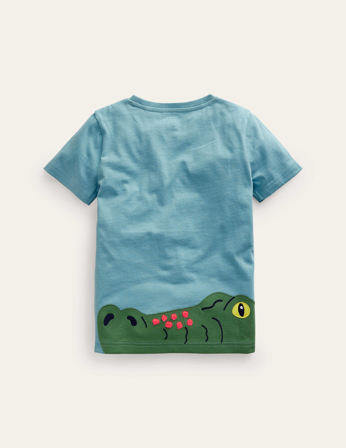 Front & Back Croc T-shirt-Duck Egg Blue Croc - Image 2