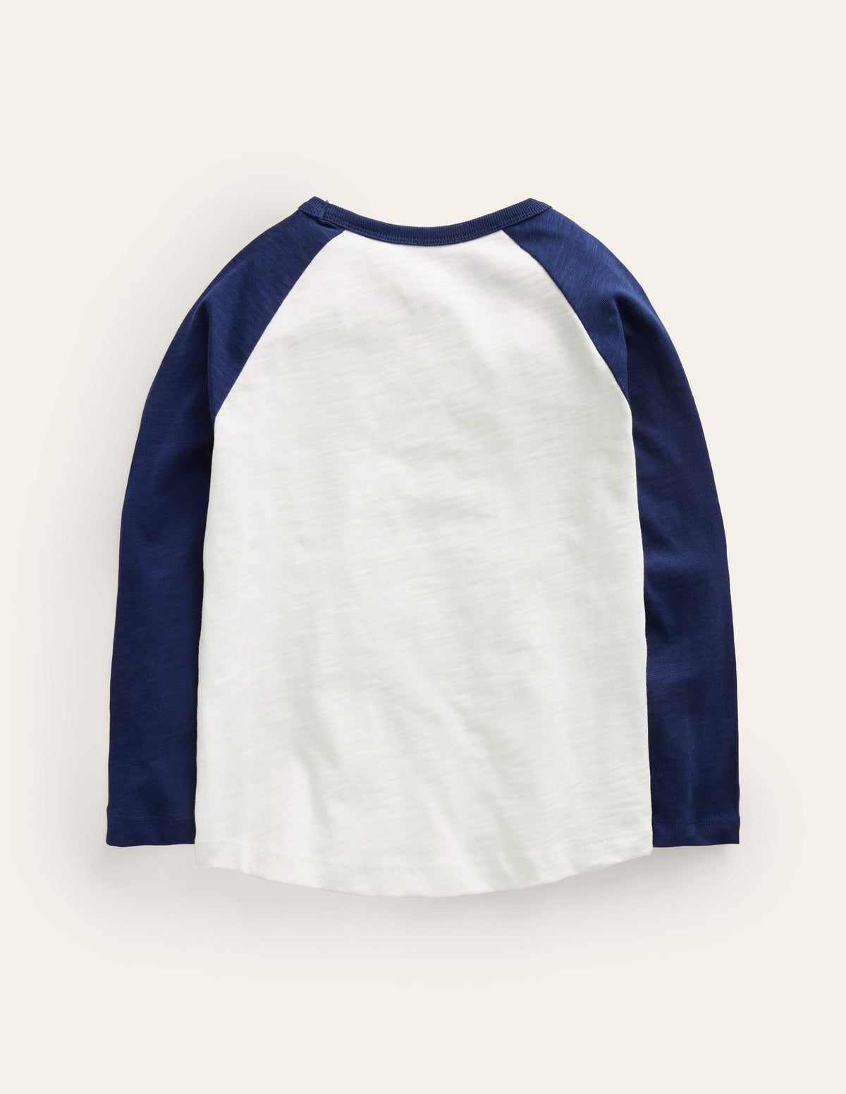 Raglan Fact File T-shirt-Ivory/Navy Sharks - Image 2