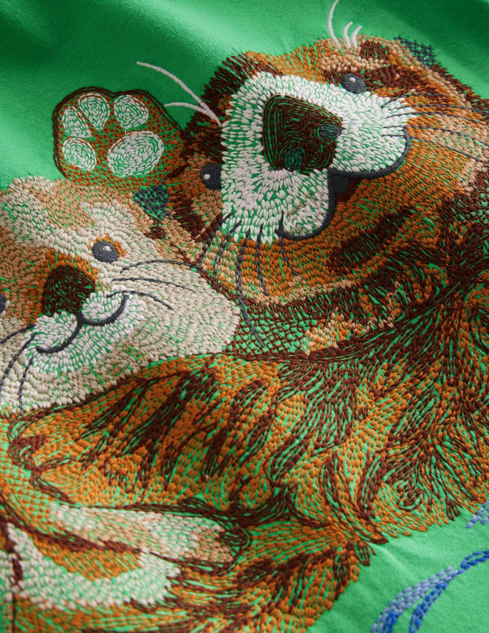 Superstitch Animal T-shirt-Pea Green Otters-3