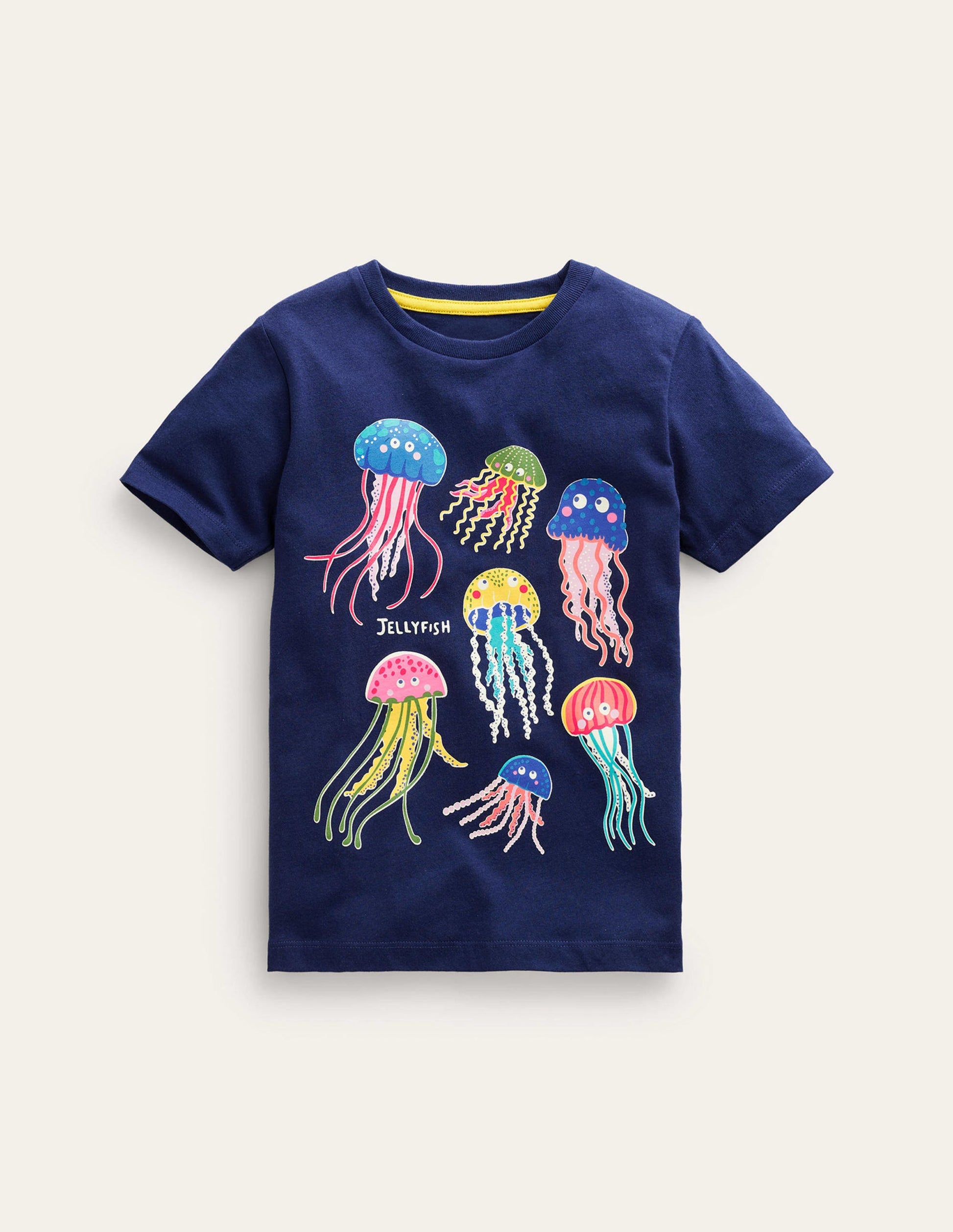 Glow-In-The-Dark T-Shirt-College Navy Jellyfish-1
