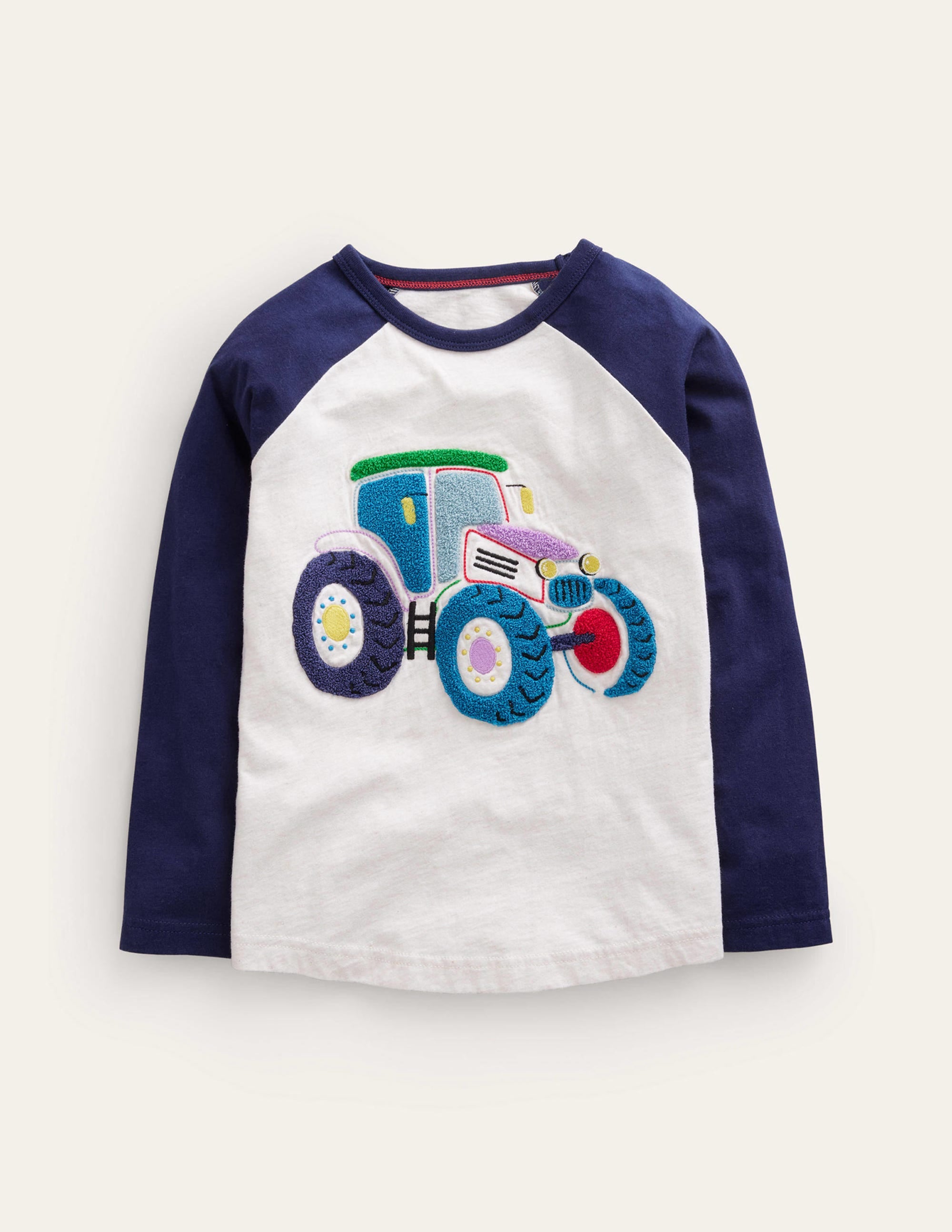 Colourblock Tractor T-shirt-Oatmeal Tractor - Image 1