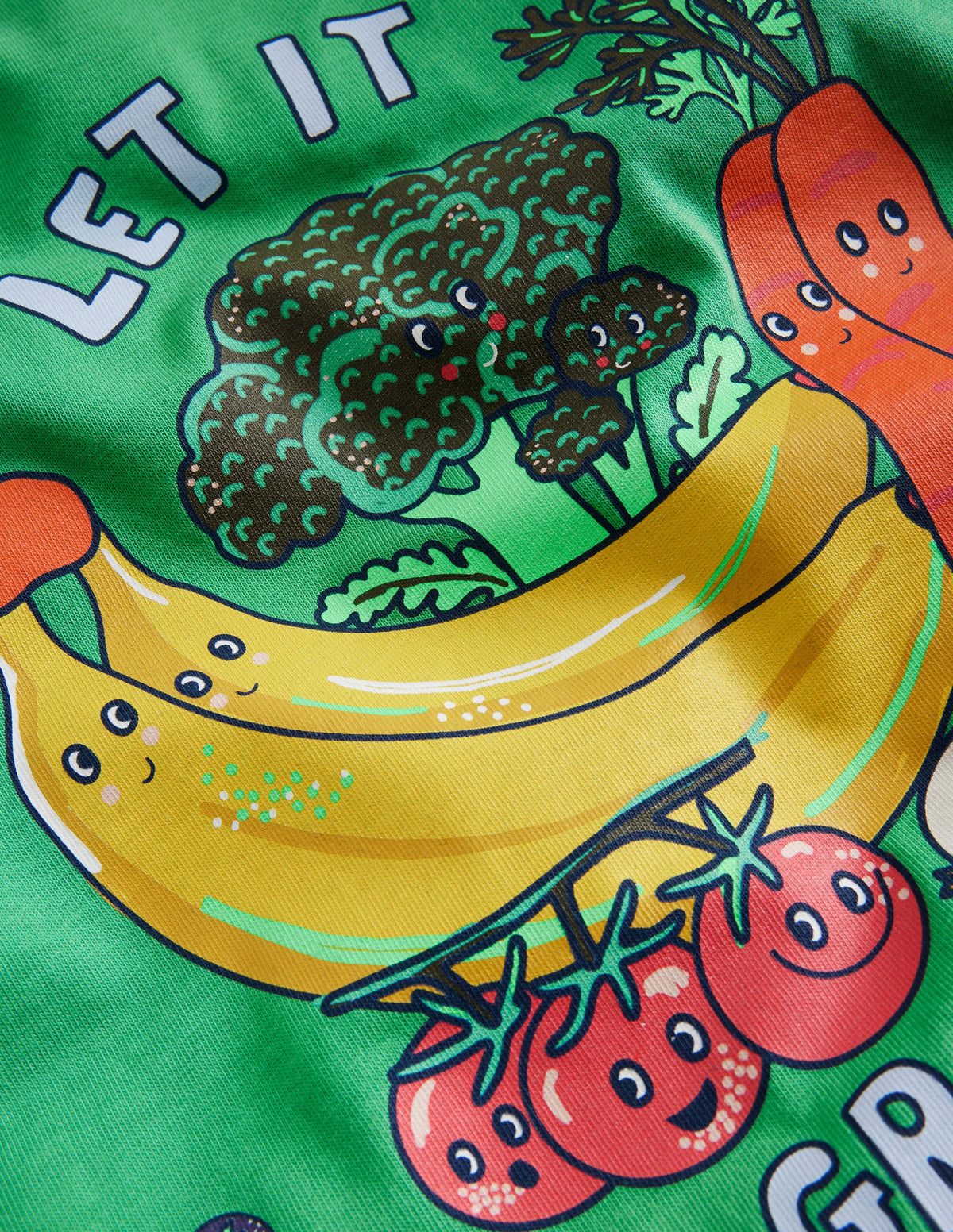 Relaxed Printed T-Shirt-Pea Green Veggies-3