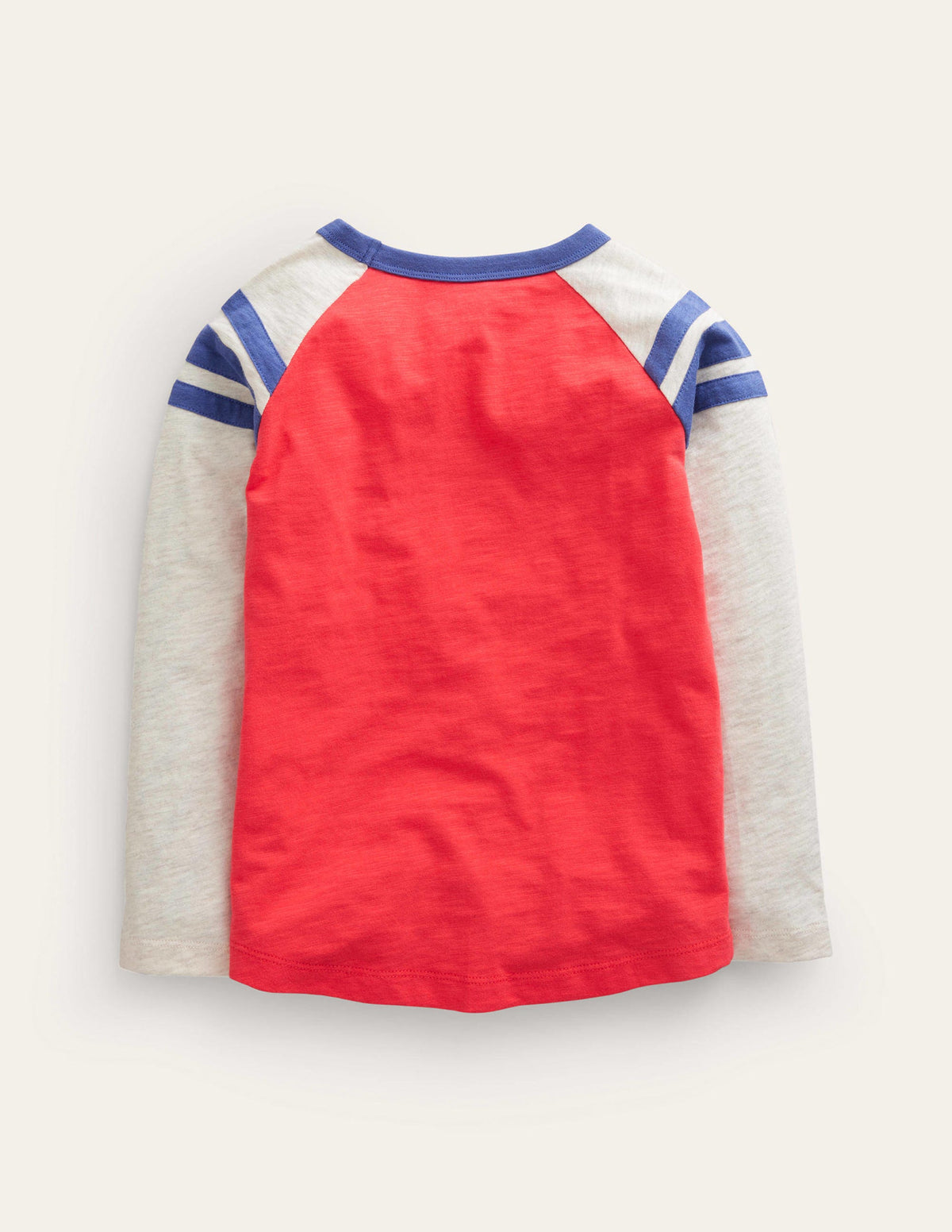 Long Sleeve Raglan T-shirt-Jam Red/Oatmeal Marl Star - Image 2